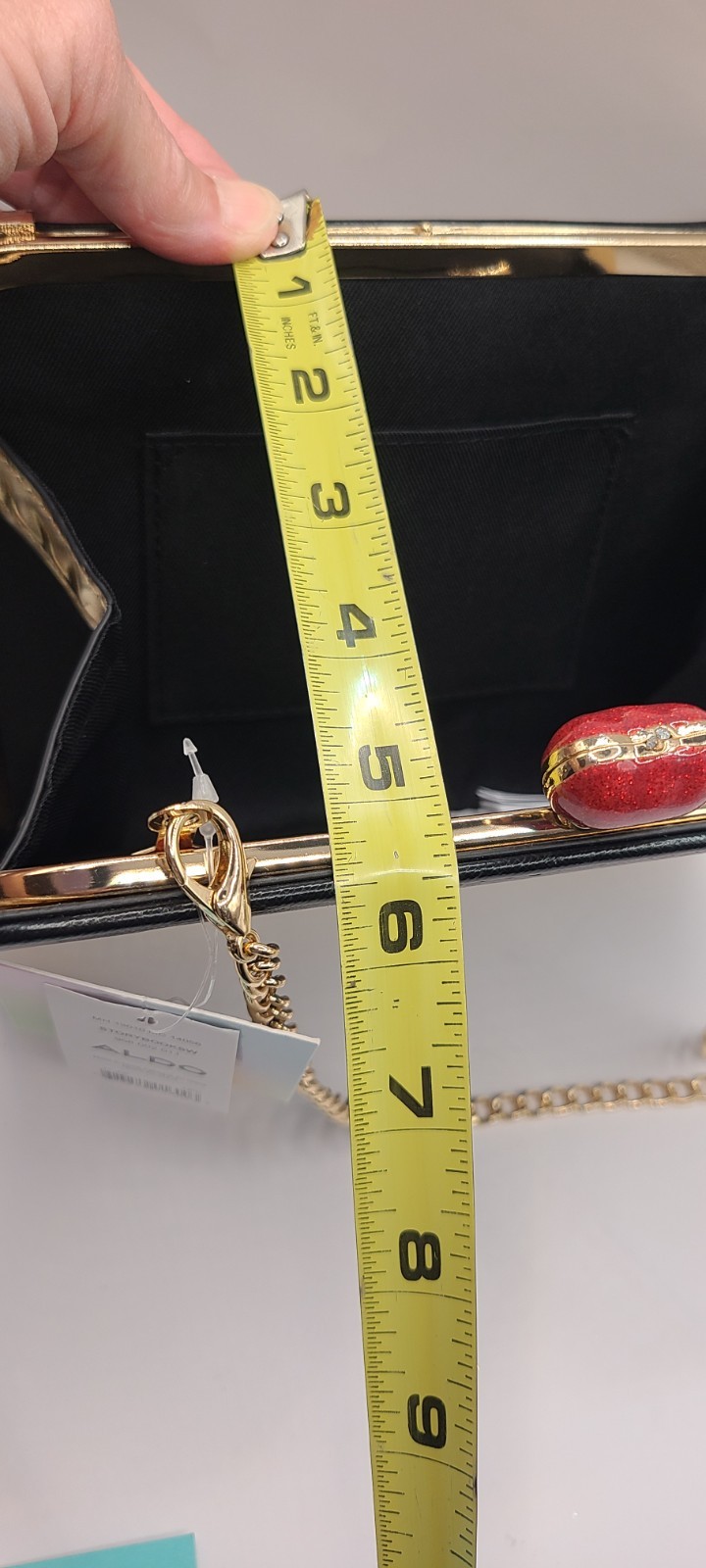 Disney x Aldo Clutch Purse Snow White Mirror Mirror, Disney 100th BlackGold New