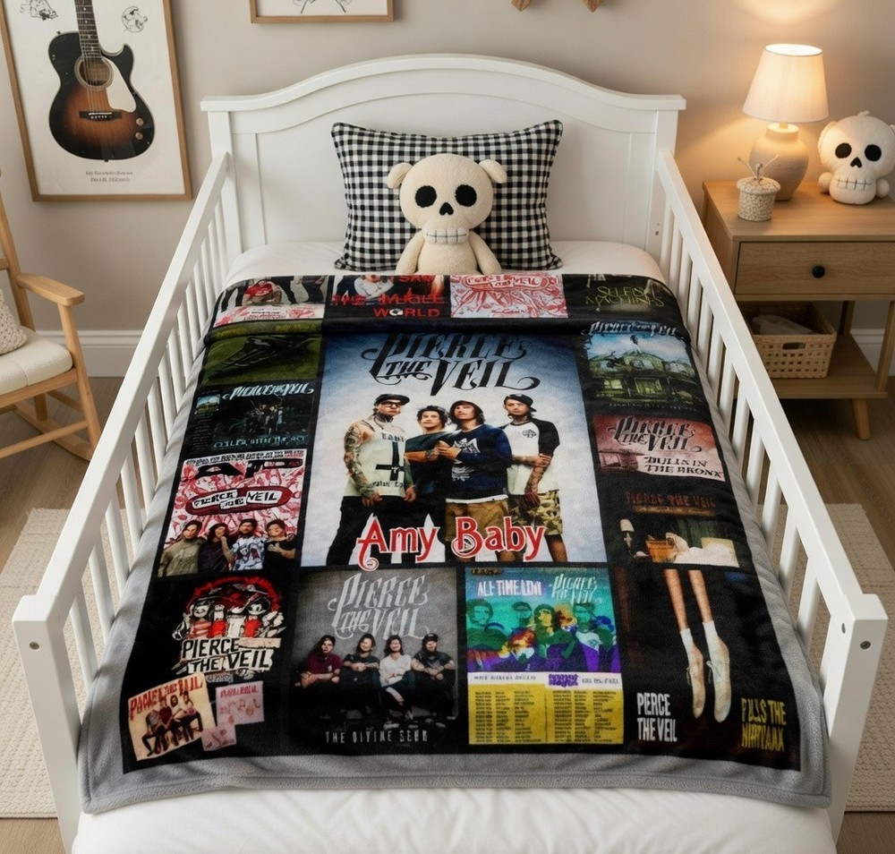 Personalized Post Hardcore Band Flannel Blanket Music Gift