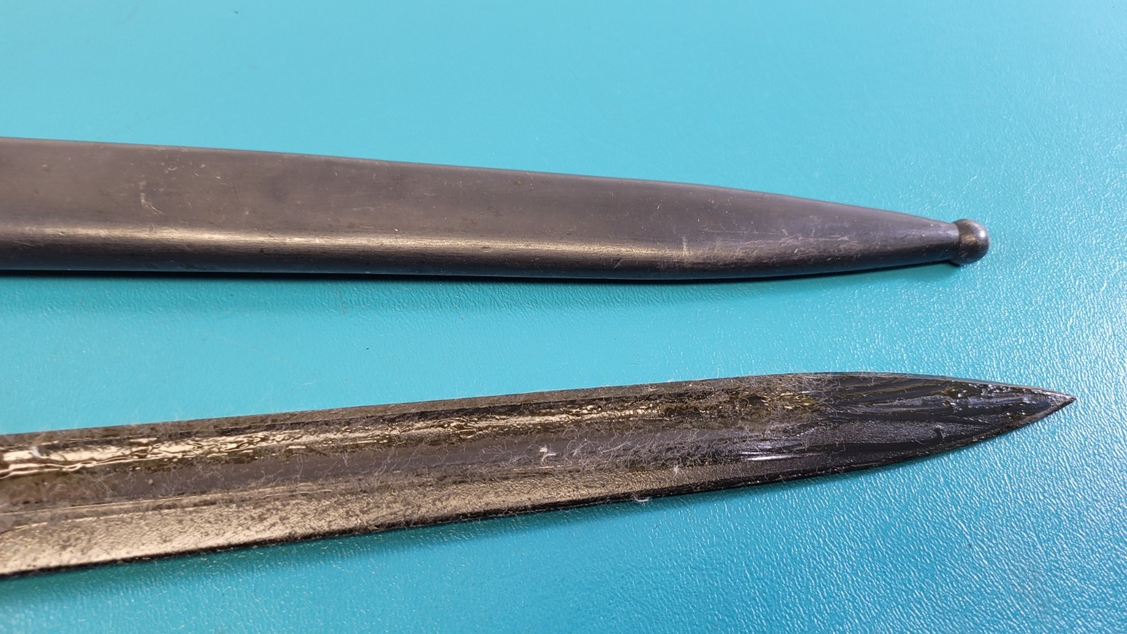 Yugoslavian 1948 Rifle Bayonet Knife + Sheath Factory 44 Matching S/N# TR1217