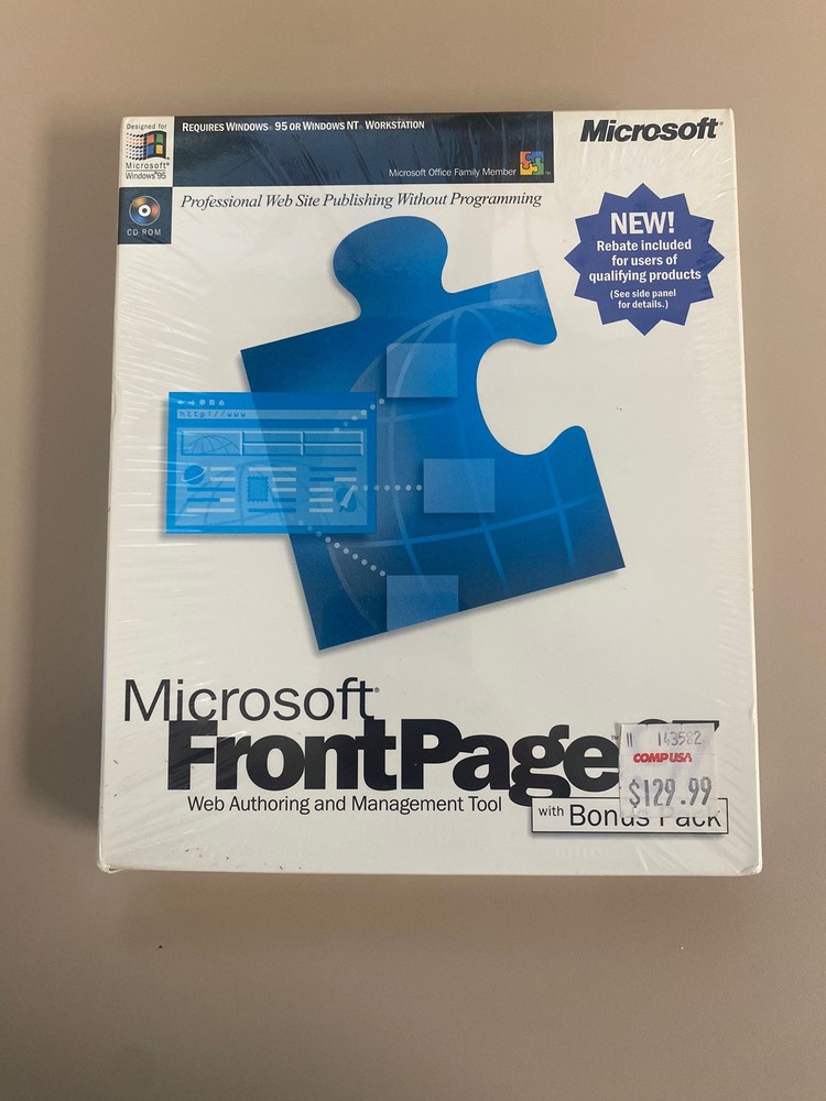 Microsoft FrontPage 97 SEALED Box