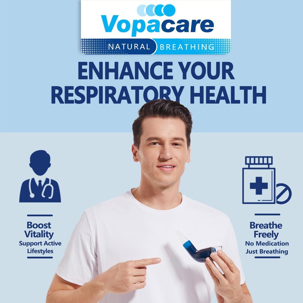 Flutter Valve, Breathing Trainer Exhale Transparent-blue