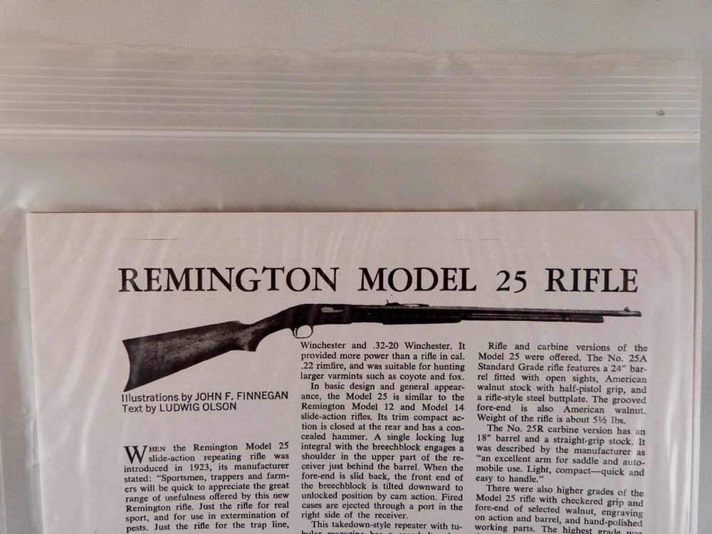 REMINGTON MODEL 25 RIFLE BREAK DOWN INSTRUCTION KIT