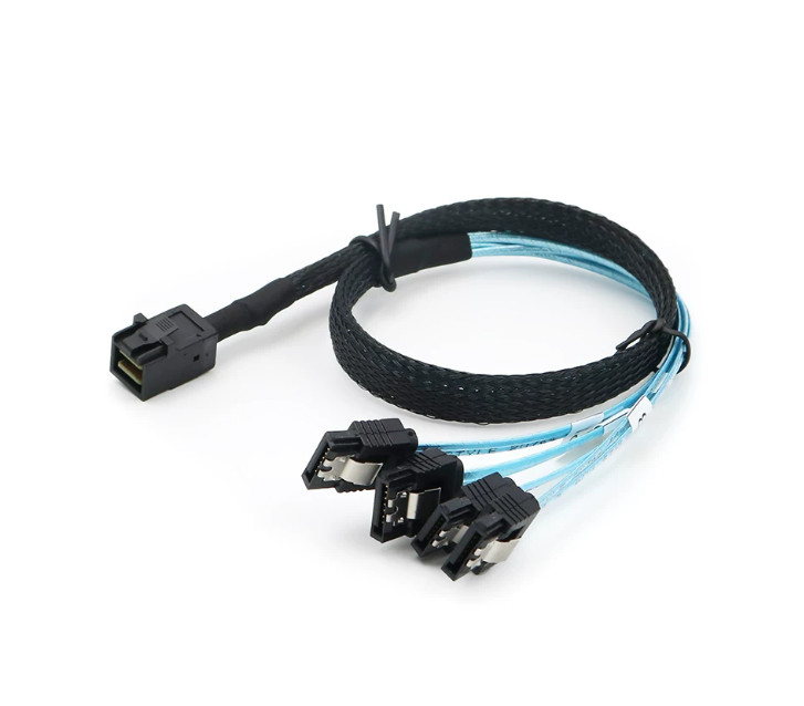 SAS HD SFF-8643 to 4SATA hard disk data cable Server one-to-four cable