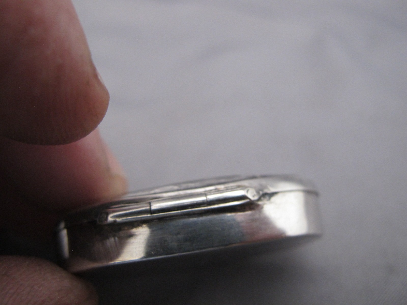 Nice GERMAN 830 Silver Oval PILL BOX-No Mono-Marked PK