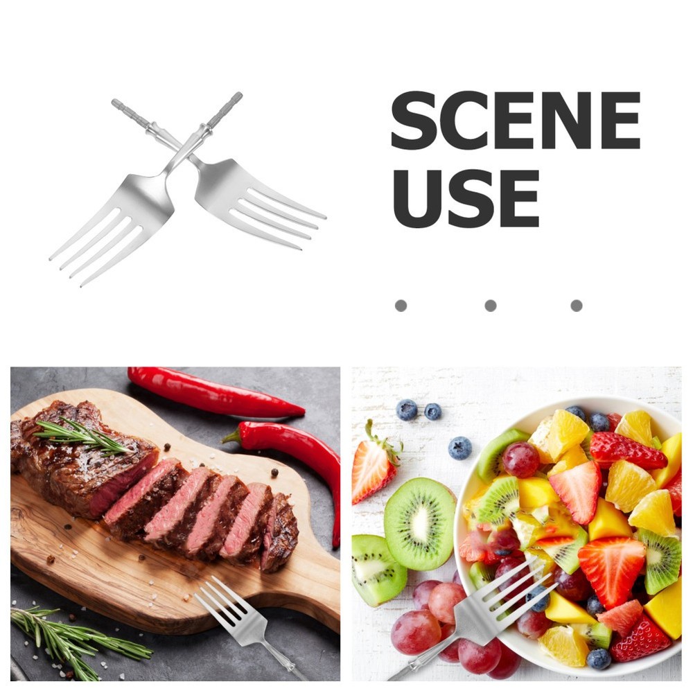 2 Pcs Replacement Heads for Cutlery Forks and Spoons Insert Component