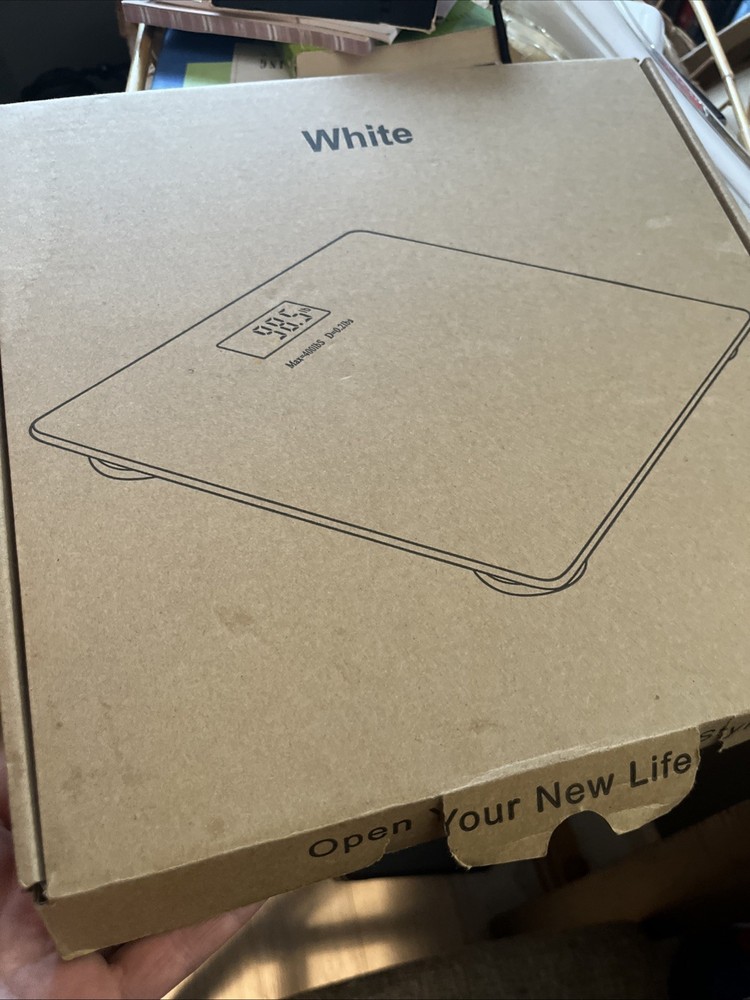 Sleek White Digital Bathroom Scale