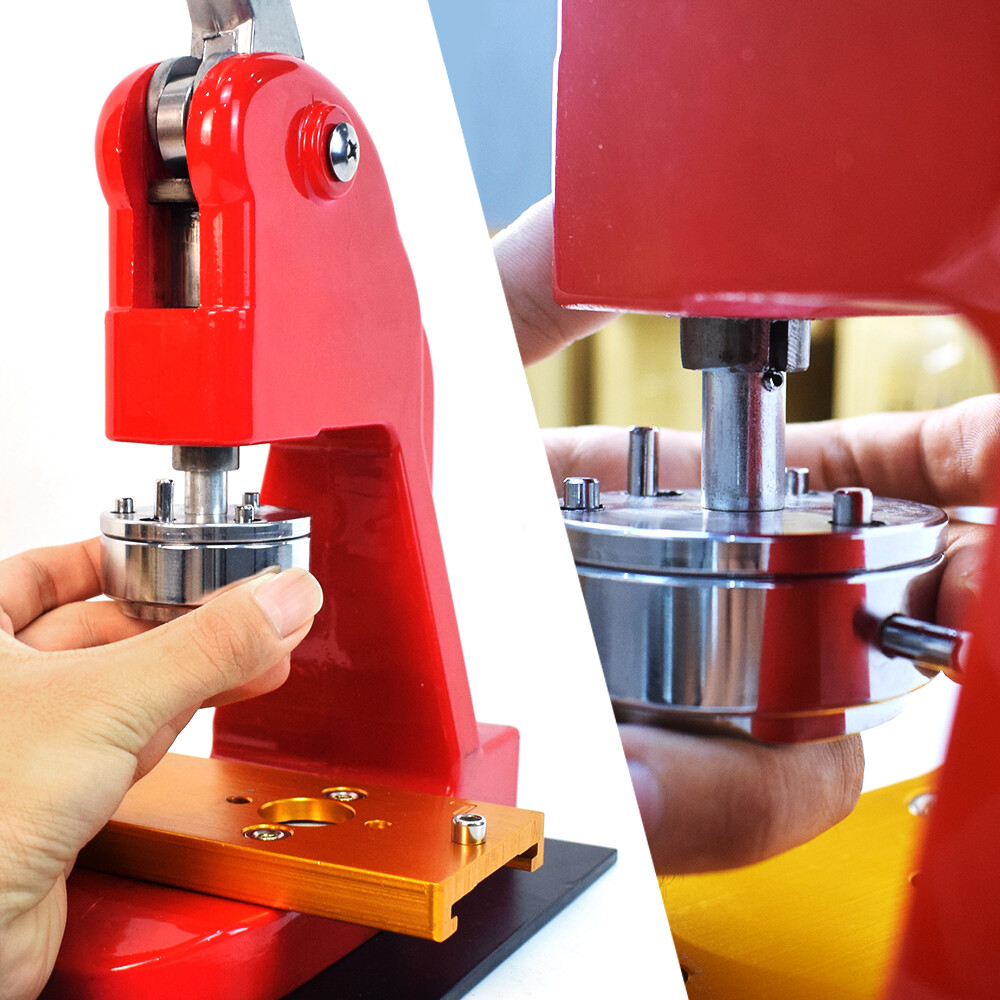 37mm 58mm Button Badge Maker Machine Hand Punch Press +Circle Cutter Craft Tool