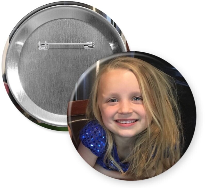 CUSTOM PINBACK BUTTONS Four sizes! Pin Customized Personalized Create Your Own