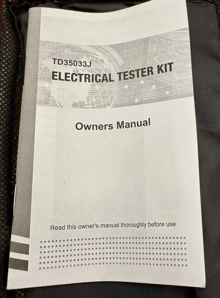 Electrical Tester Kit W/Case & Manual Multimeter & Voltage Detector Works