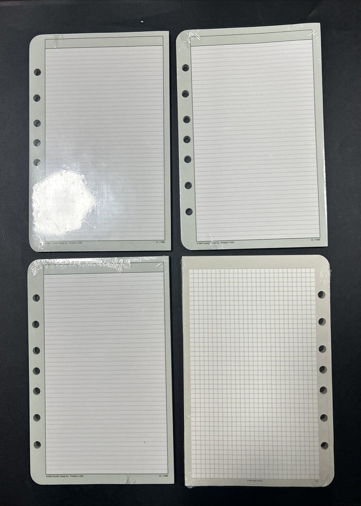 3 Franklin Covey Planner Classic Lined Pages Refill Classic 50 Sheets Plus Graph