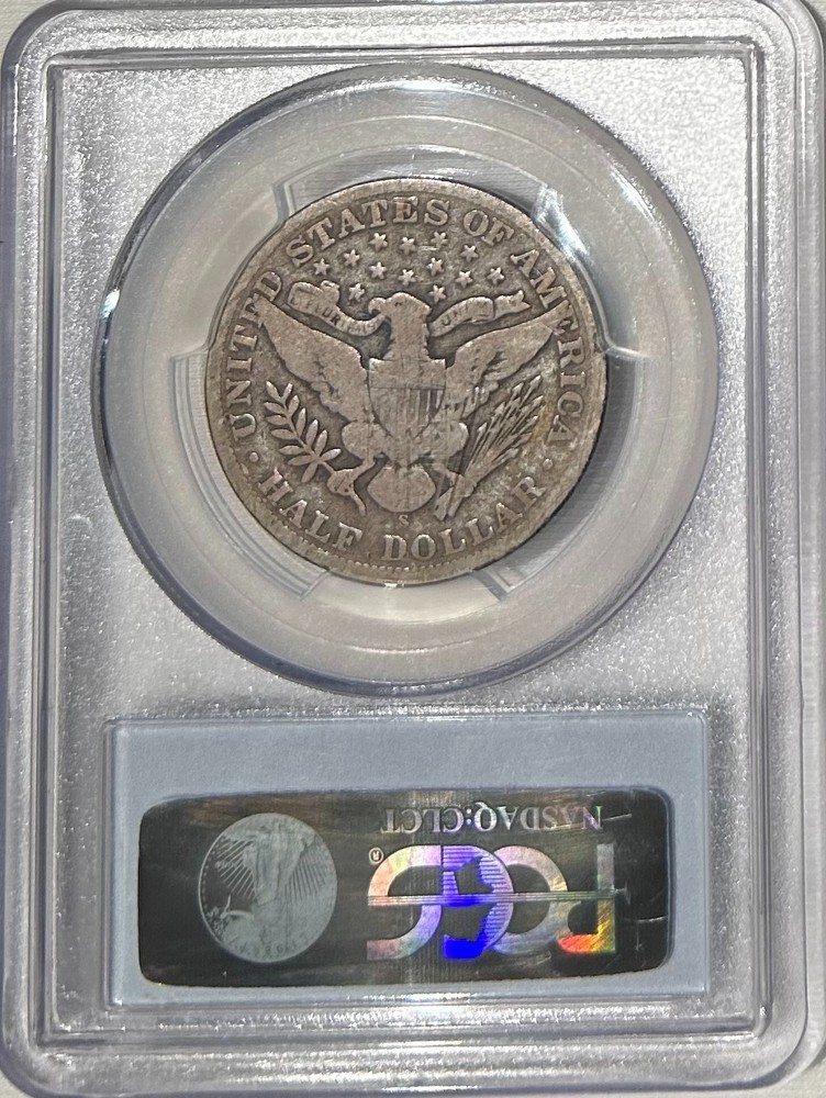 1908 S Barber Silver Half Dollar PCGS VG 8 - Better Date