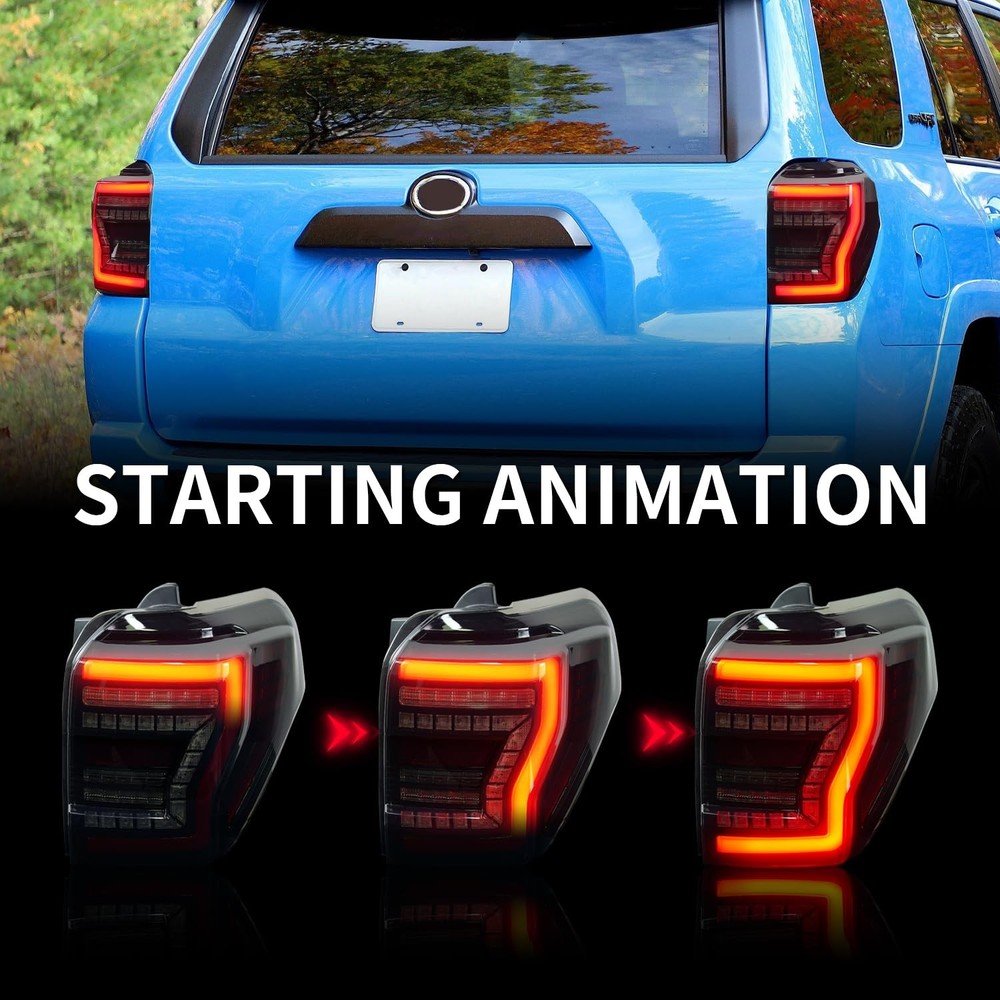 LED Tail Lights 10-24 4Runner Sequential Turn & Start Up Animation Brake Reverse