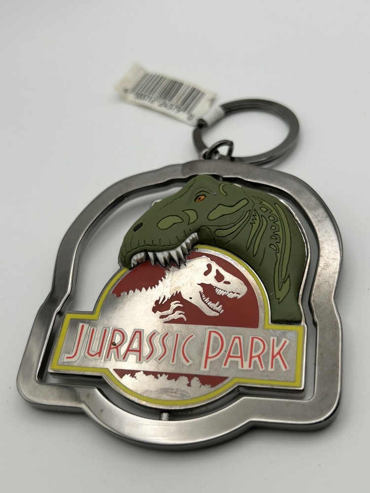Universal Studios Jurassic Park T-Tex Eating Logo Spinner Keychain