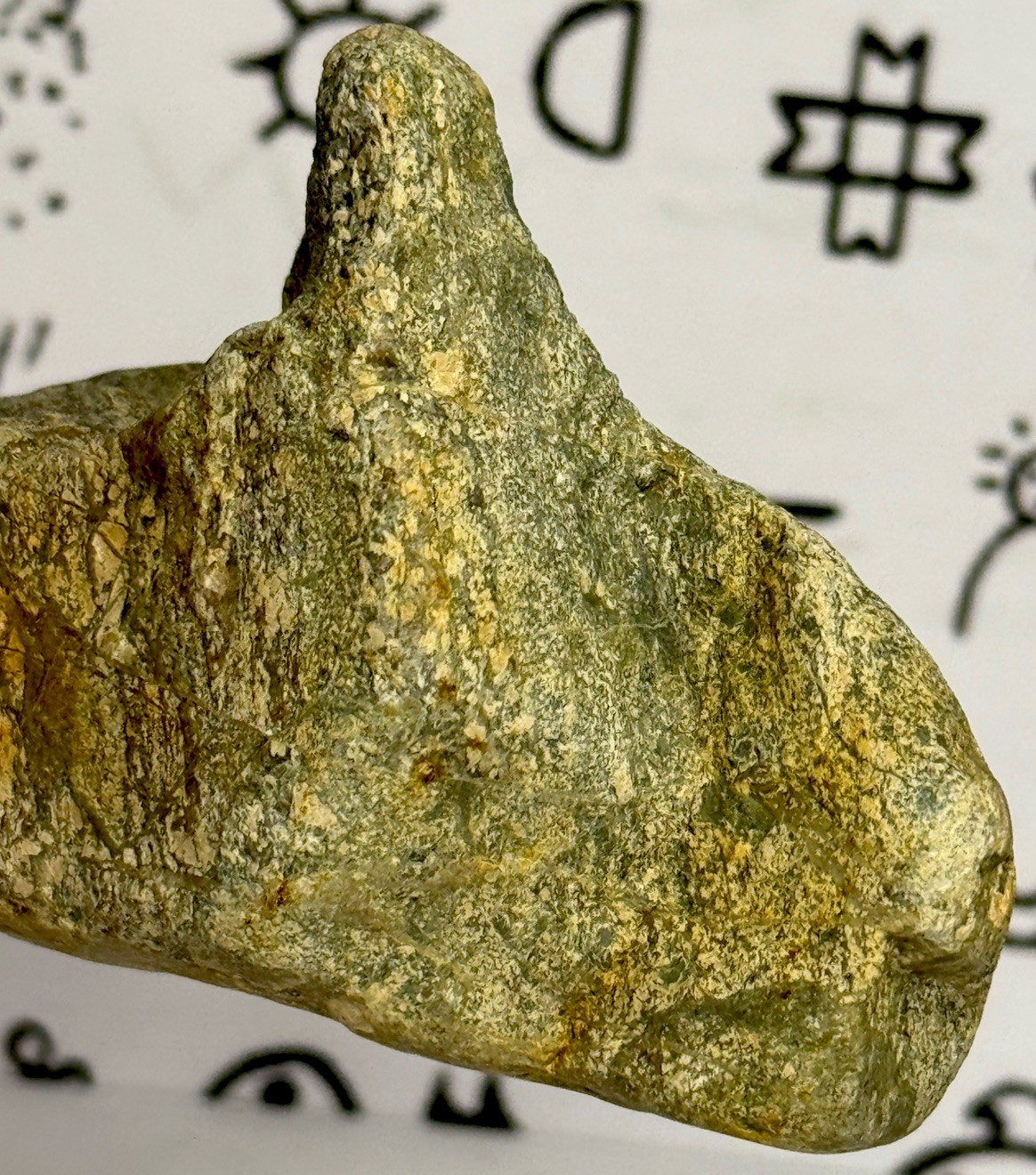 Native American Indian Authentic Artifact Stone Carved Effigy, 5.2 oz • VA