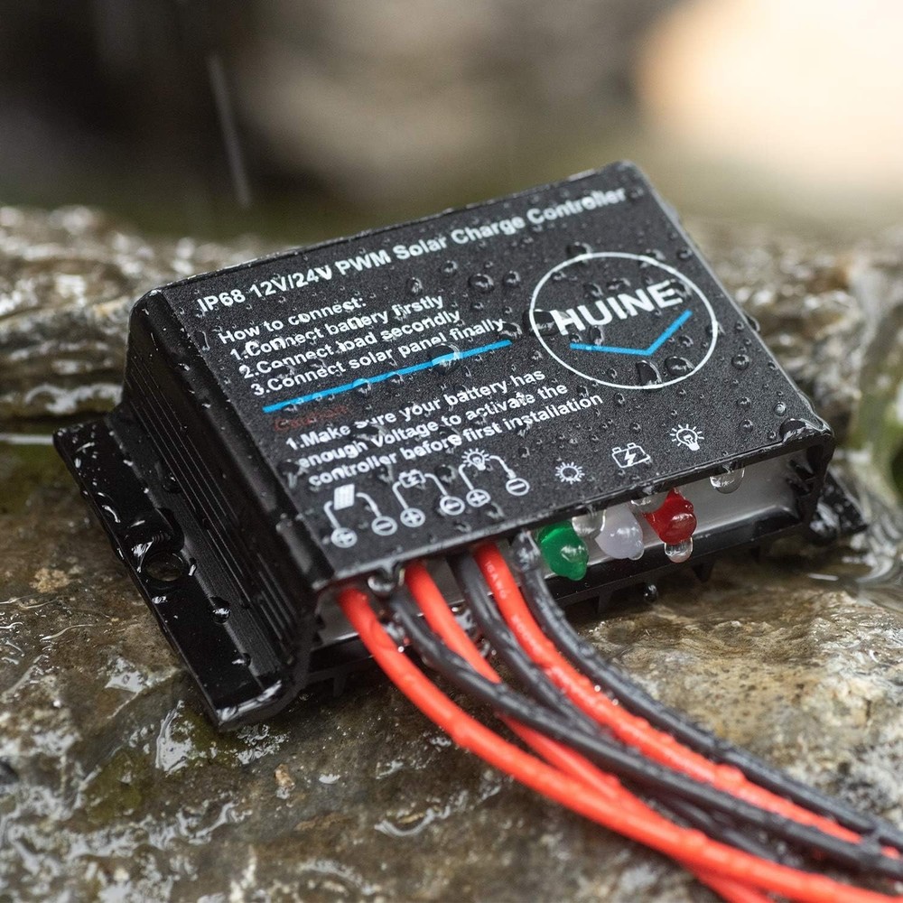 20A 12V 24V Auto Waterproof PWM Solar Charge Controller Solar Panel Battery ...