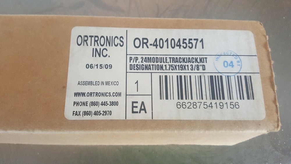 New Ortronics 24 Port TrackJack Patch Panel OR-401045571
