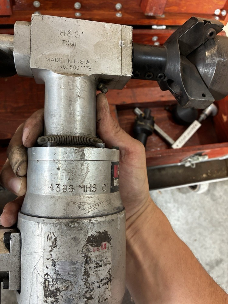 H+S Pneumatic MillHog Pipe Beveler & Tooling