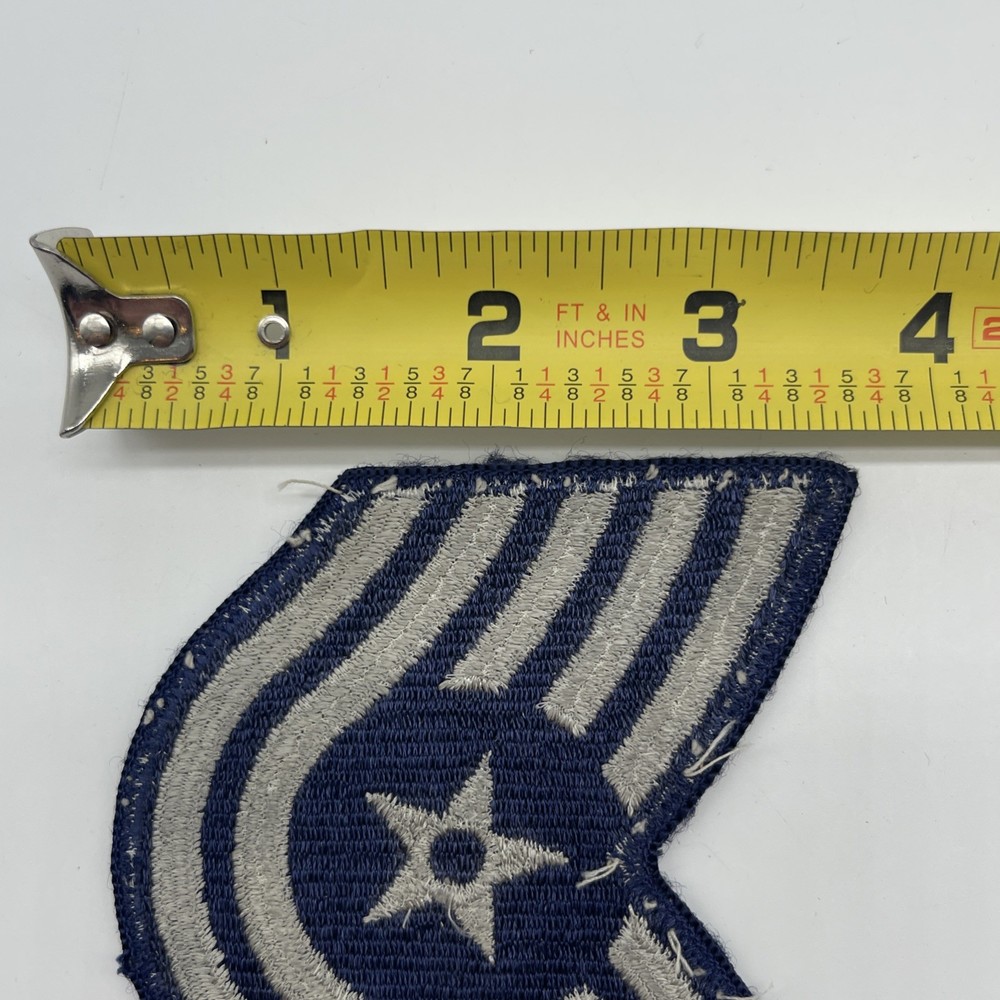 U.S. Military Air Force Technical Sergeant Rank Patch Insignia E-6 Merrowed 4”