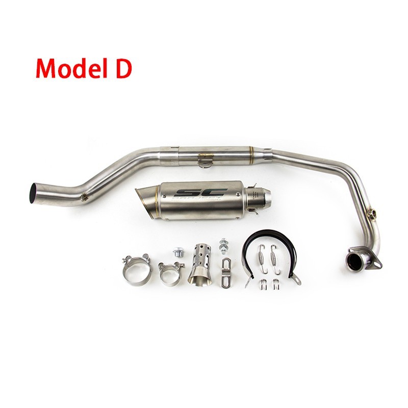 Black Muffler Exhaust Front Pipe Full System For CF-Moto 300NK 300SR 300SS 250SR