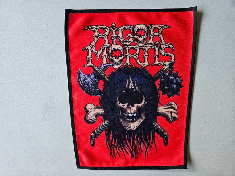 RIGOR MORTIS, SEW ON SUBLIMATED LARGE BACK PATCH