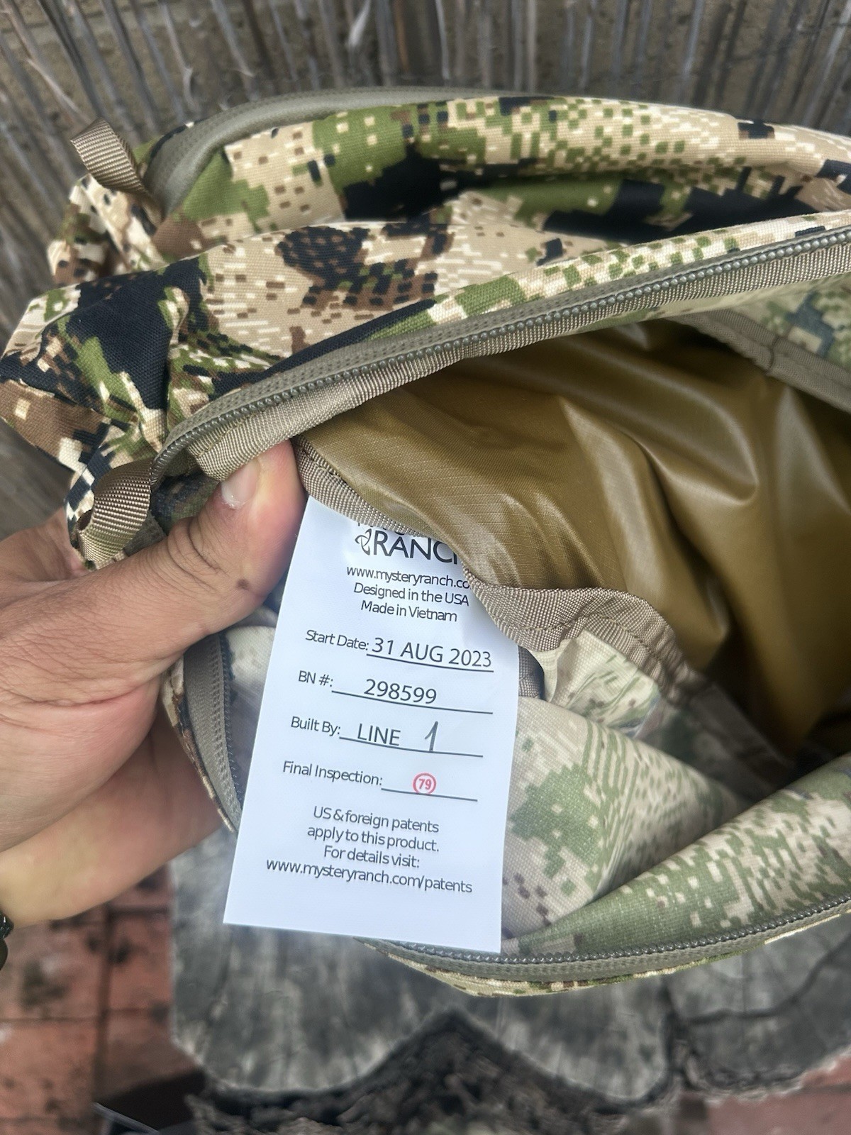 Mystery Ranch Ultralight Daypack Lid Optifade Subalpine Backpack Accessory NIB