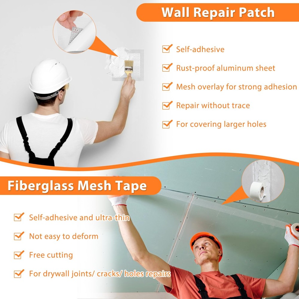 Dry Wall Patch Repair Kit, 22OZ Spackle Paste White Putty white