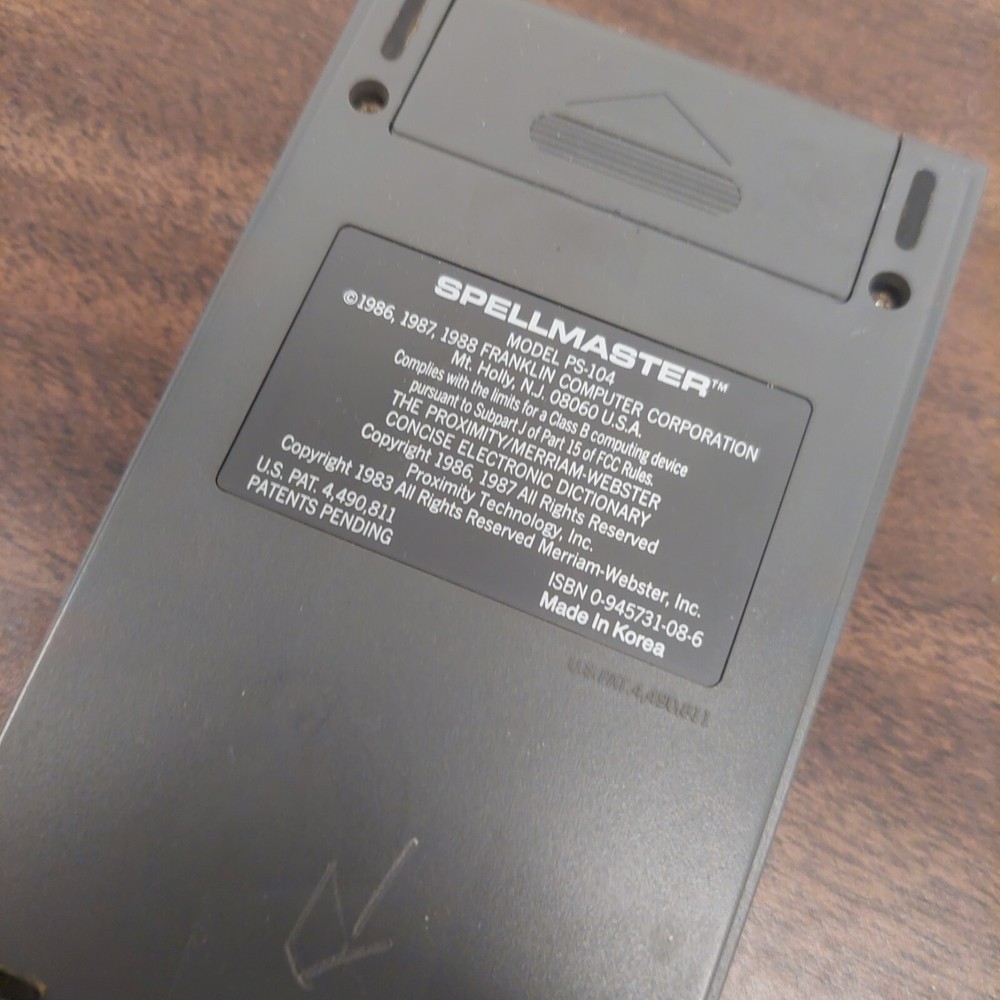Franklin Computer Spellmaster Plus PS-104 With Case TESTED AND WORKING