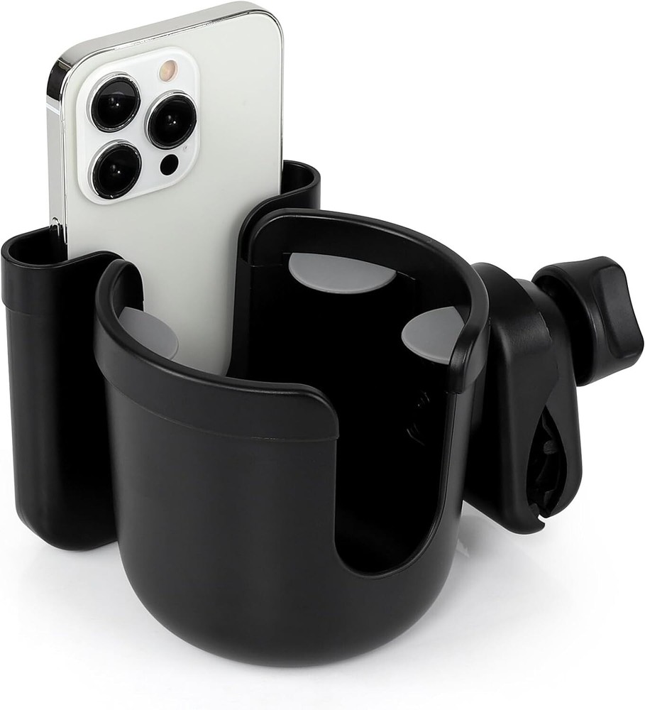 360° Rotating Walker/ Wheelchair Cup Holder & Phone Holder - Durable & Efficient