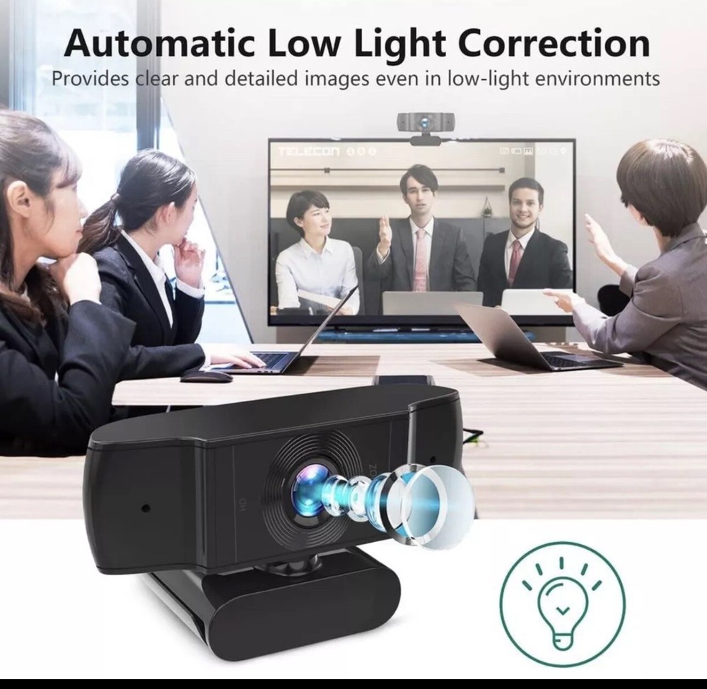 1080P Webcam Wide View HD Streaming Web Camera 360 Degrees Great Quality