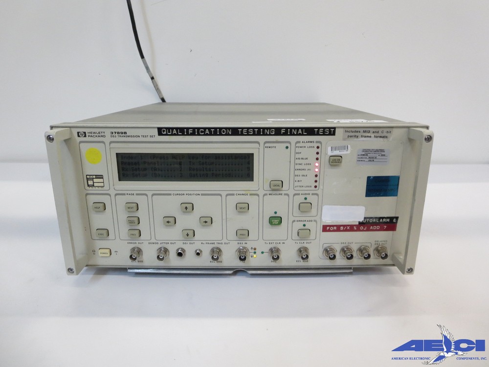 HEWLETT-PACKARD 3789B COMMUNICATIONS ANALYZER W/ OPTION 200