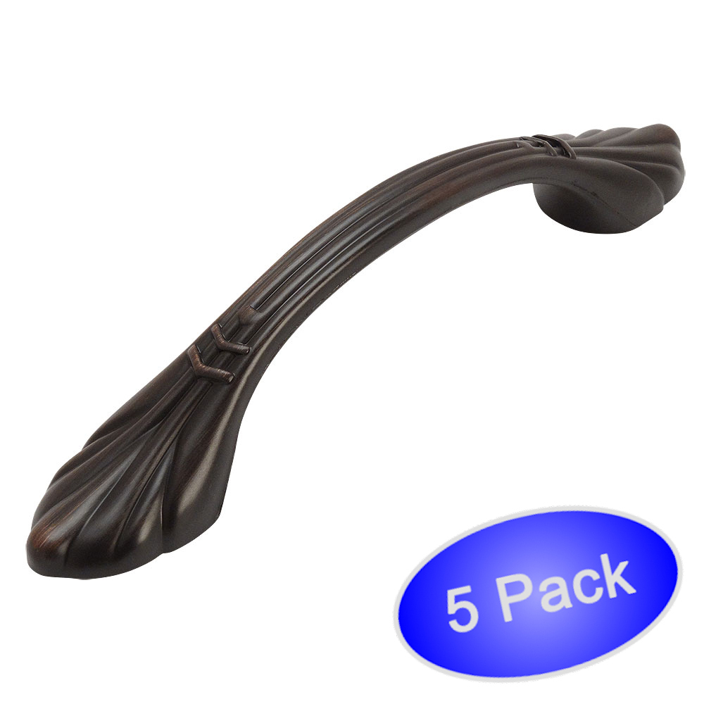 *5 Pack* Cosmas Cabinet Hardware Oil Rubbed Bronze Handle Pulls #4244ORB