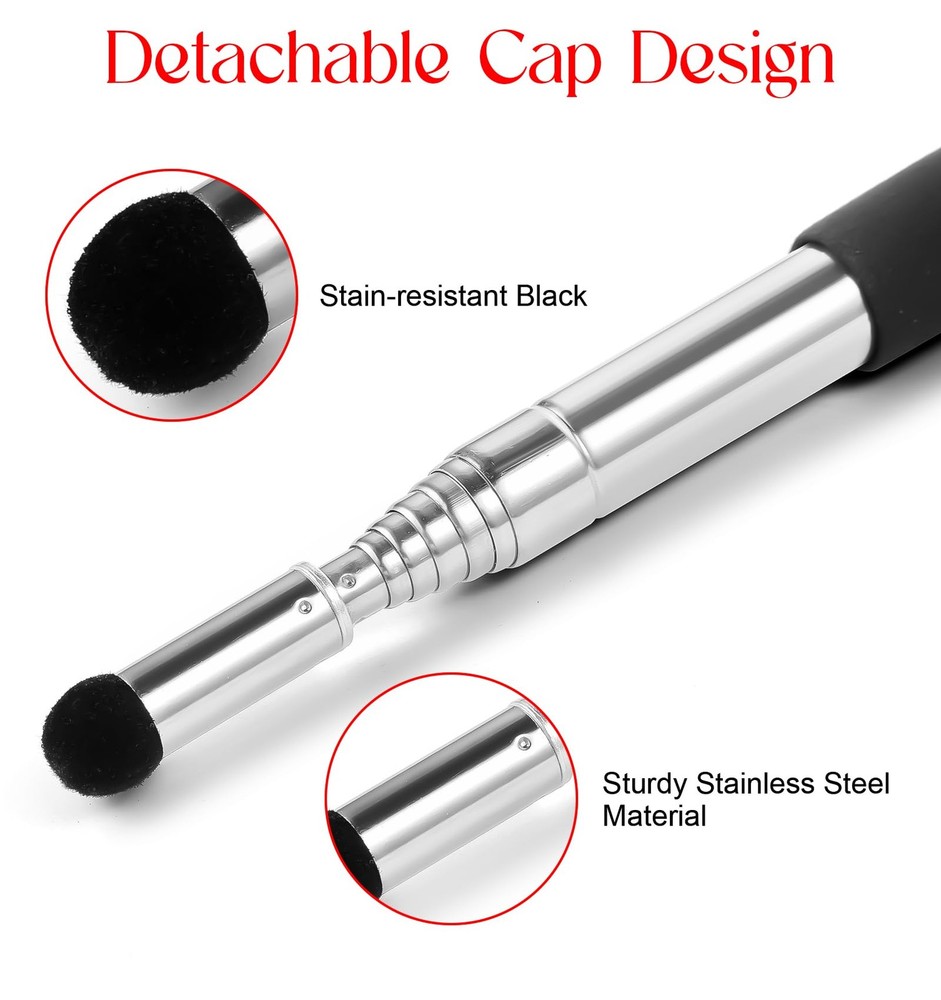 Retractable Stick, 39" Extendable Pointer with Non-Slip Frosted Handle,...