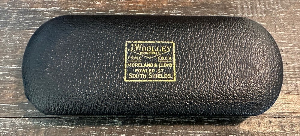 Antique J. Woolley Hard Shell Spectacles/Eyeglass Case