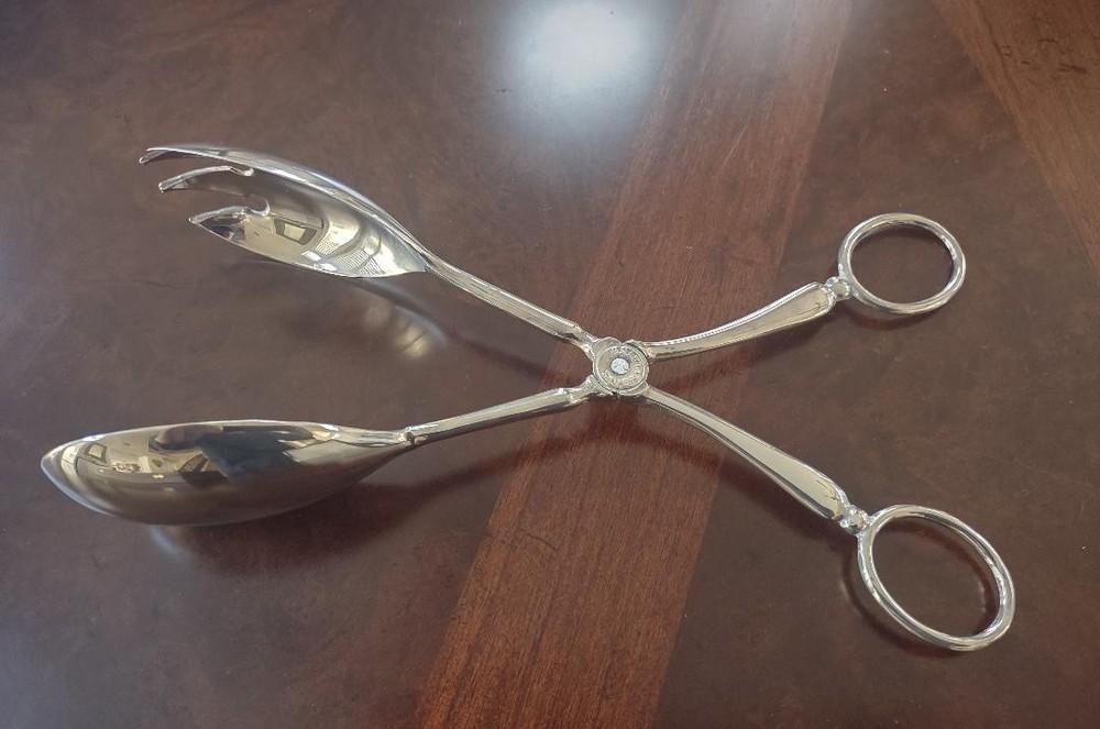 Silver Plated Tong Server 10 1/2"