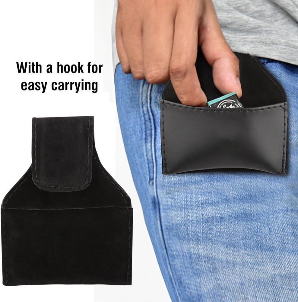 Pool Cue Chalk Holder Leather Clip