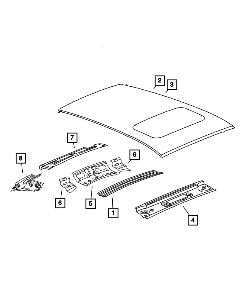 Genuine Mopar D Pillar Upper Reinforcement Left 5074087AB