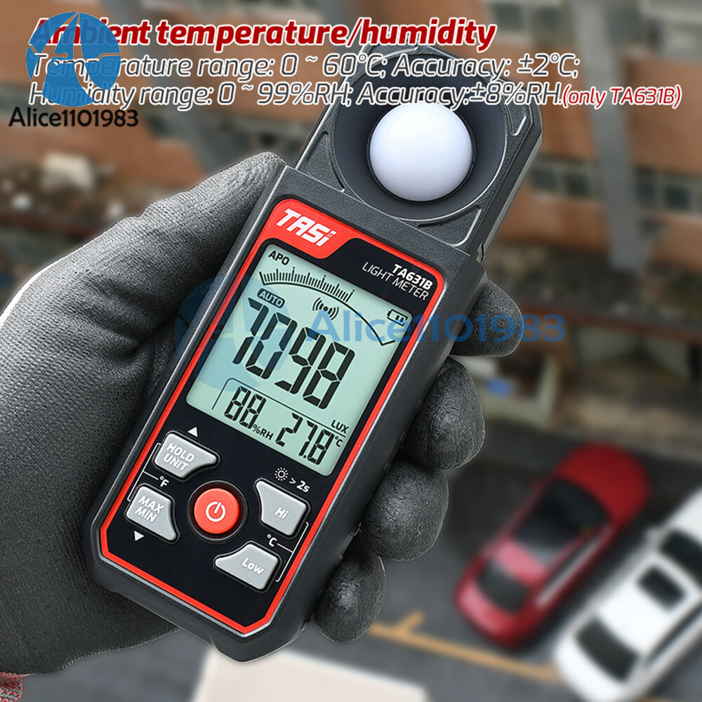 TA631A TA631B Light Meter Digital Illuminance Meter Ambient Temperature Detector