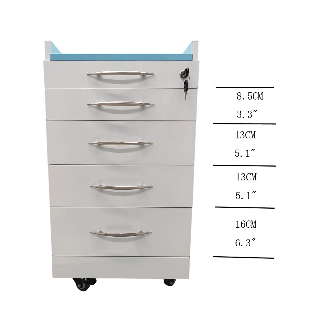 1 PC 4 Drawer Removable Assistant Mobile Cabinet w/Divider Bracket Locks