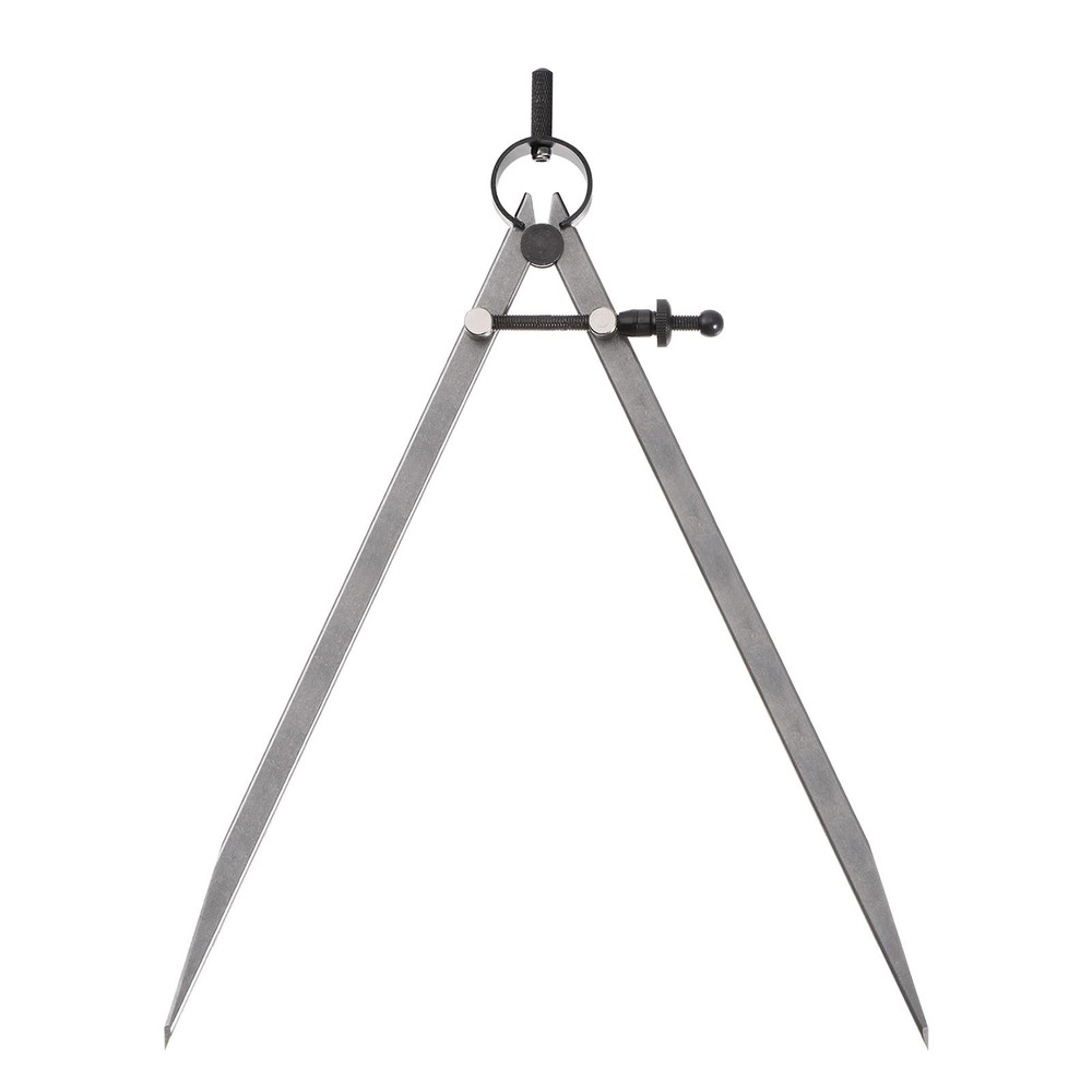 12" Carbon Steel Spring Divider Caliper with Solid Nut for Metalworking Drawing