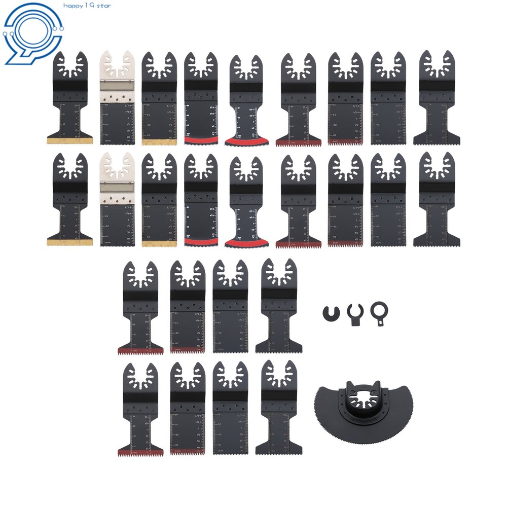 30 Pack Titanium Oscillating Saw Blades Quick Release Multi Tool Blades