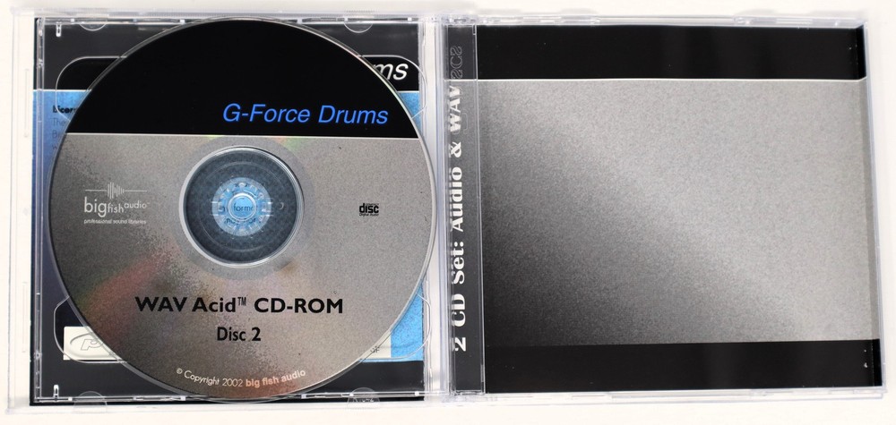 Big Fish Audio G-Force Drums Sample Library/Sound Library/Sampling Double CD