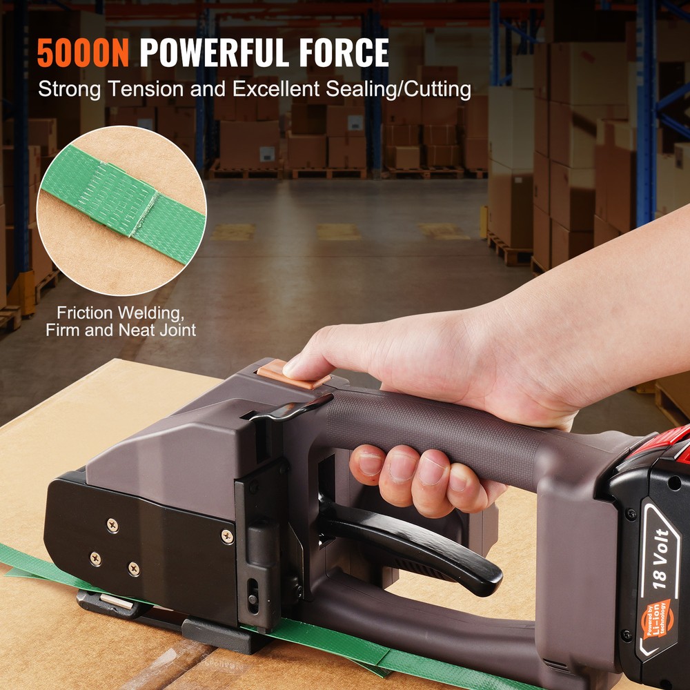 Automatic Electric Strapping Machine Tool for PP/PET 0.39"-0.75" Straps