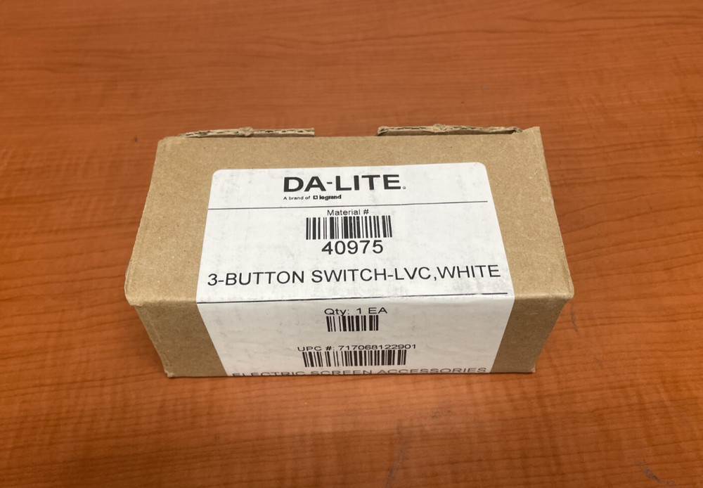 Legrand Da-Lite 40975 Extra Three Button Low Voltage Control LVC Switch