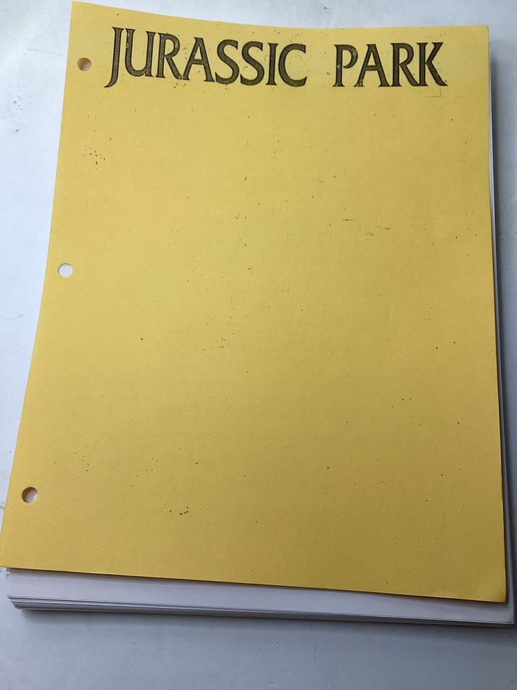 Jurassic Park Movie Script Reprint Full Screenplay Script Dated 3/14/92