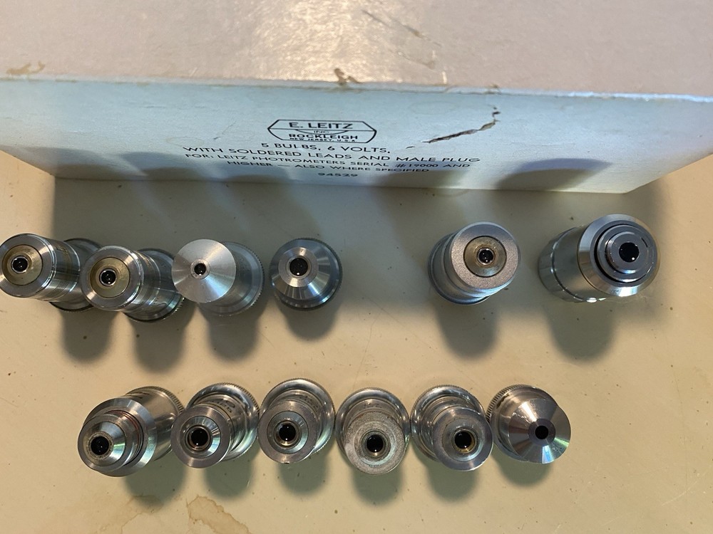 LOT ASSORTED OBJECTIVES MICROSCOPE PART OPTICS AS SHOWN