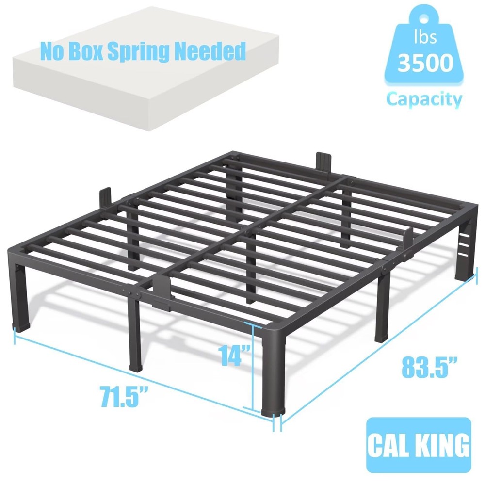 FUIOBYVV 12 Inch Full Metal Platform Bed Frame