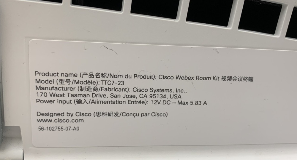 Cisco Webex Room Kit TTC7-23 - CS-KIT-K9