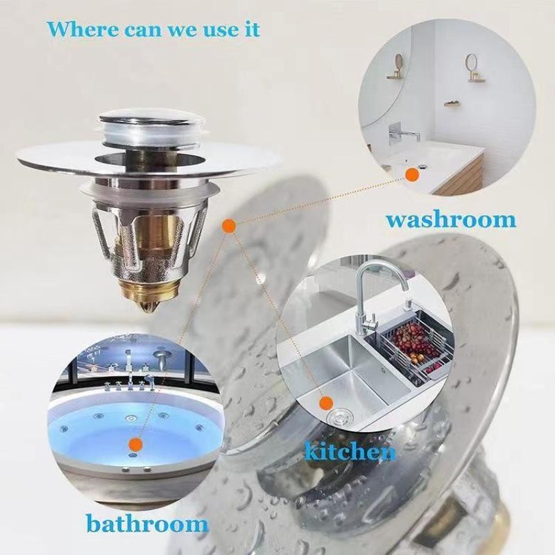 Drain Magic Universal Sink Stopper, Instantly Replace Broken Stoppers US Stock