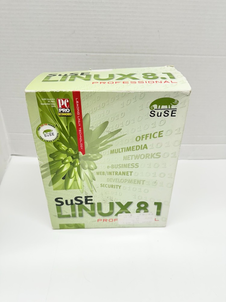 SuSE Linux 8.1 Professional Big Box Set Complete W/ Guides 6 CD set