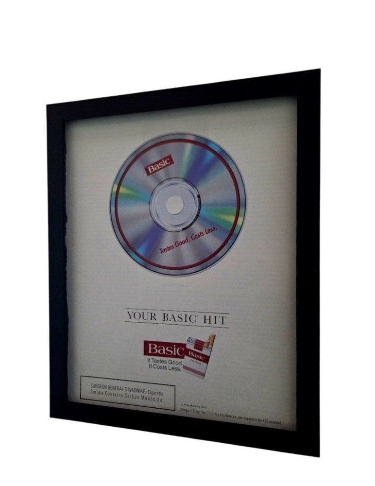 8x10 Framed Vintage Basic Cigarettes Advertisement Print 1995